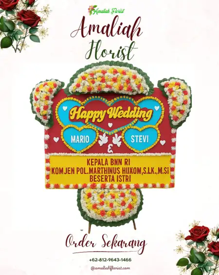 Papan Bunga Pernikahan Tampu Langit